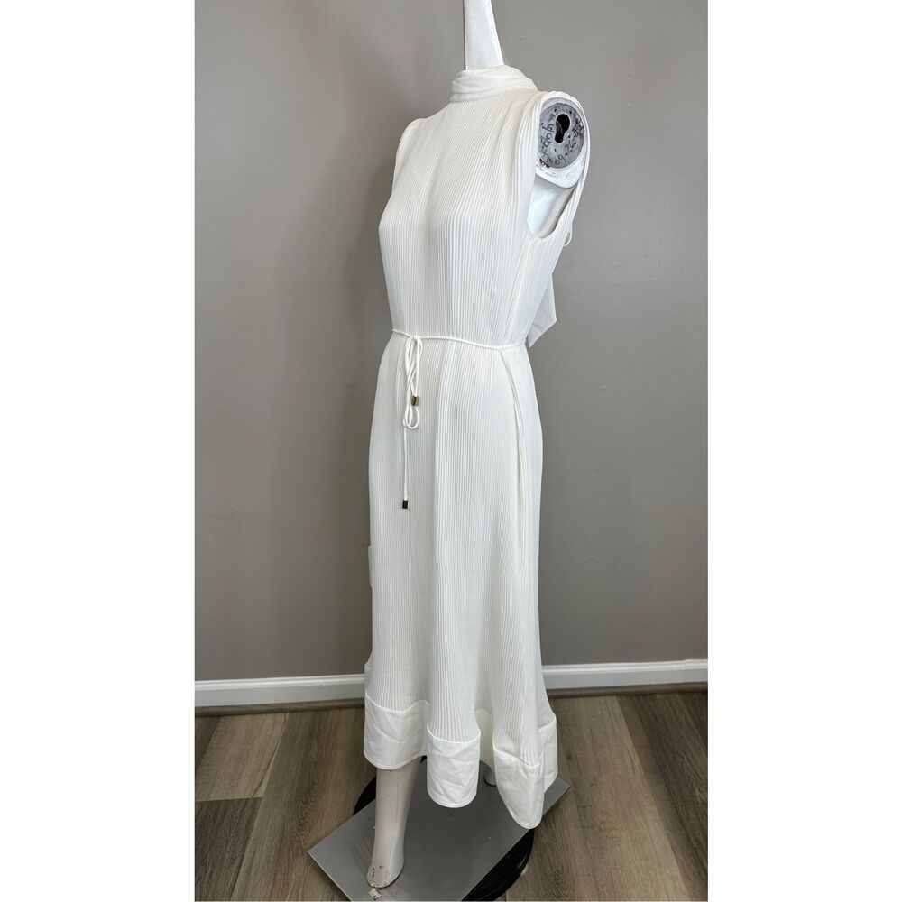 MILLY Melina Solid Pleated Dress Size 8 $425 - Picture 5 of 11